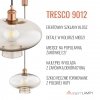 Szklana lampa wisząca TRESCO 9012 Argon Szkło dymione, Szampański, Miedziane detale
